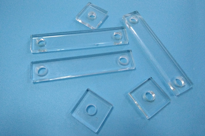 Smooth-edged open-hole tempered glass strip